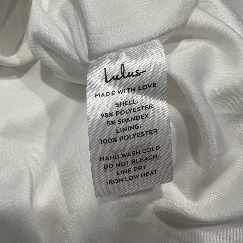 Lulu's Elegant White Wedding Dress - Picture 9 of 10
